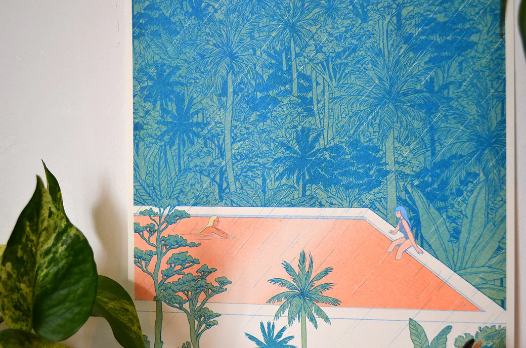 Bali A3 Risograph Print - Image 5