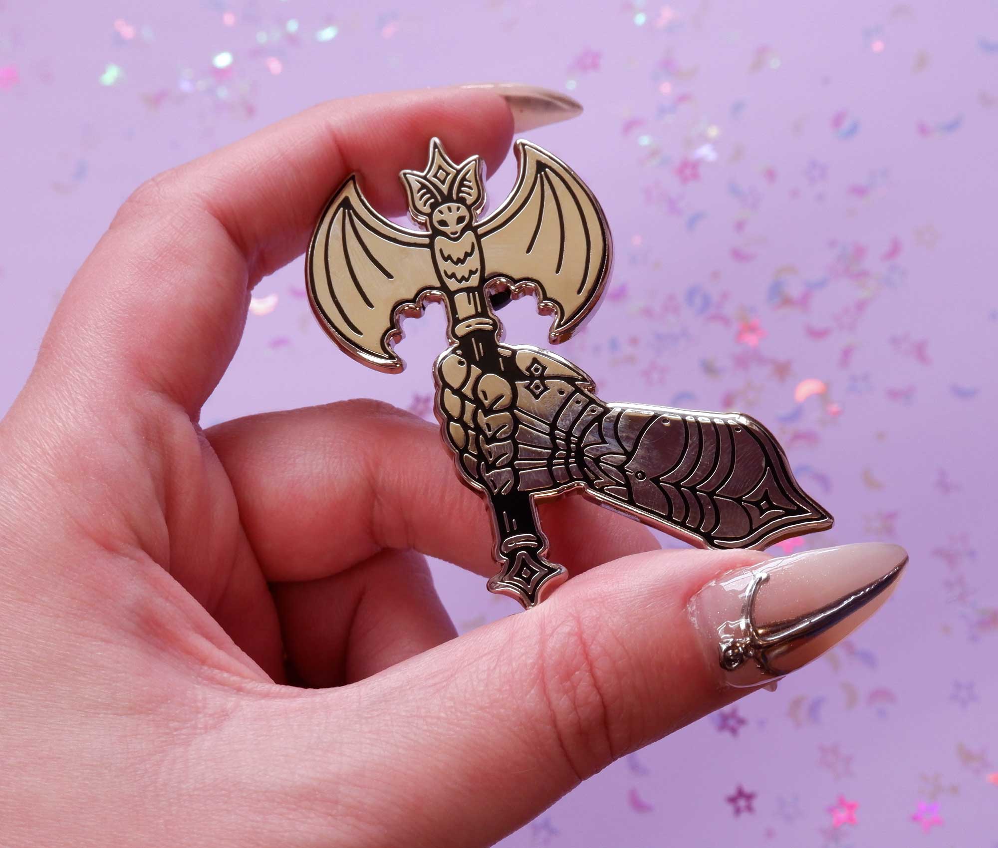Battle Axe & Gauntlet - Enamel Pin - Image 4