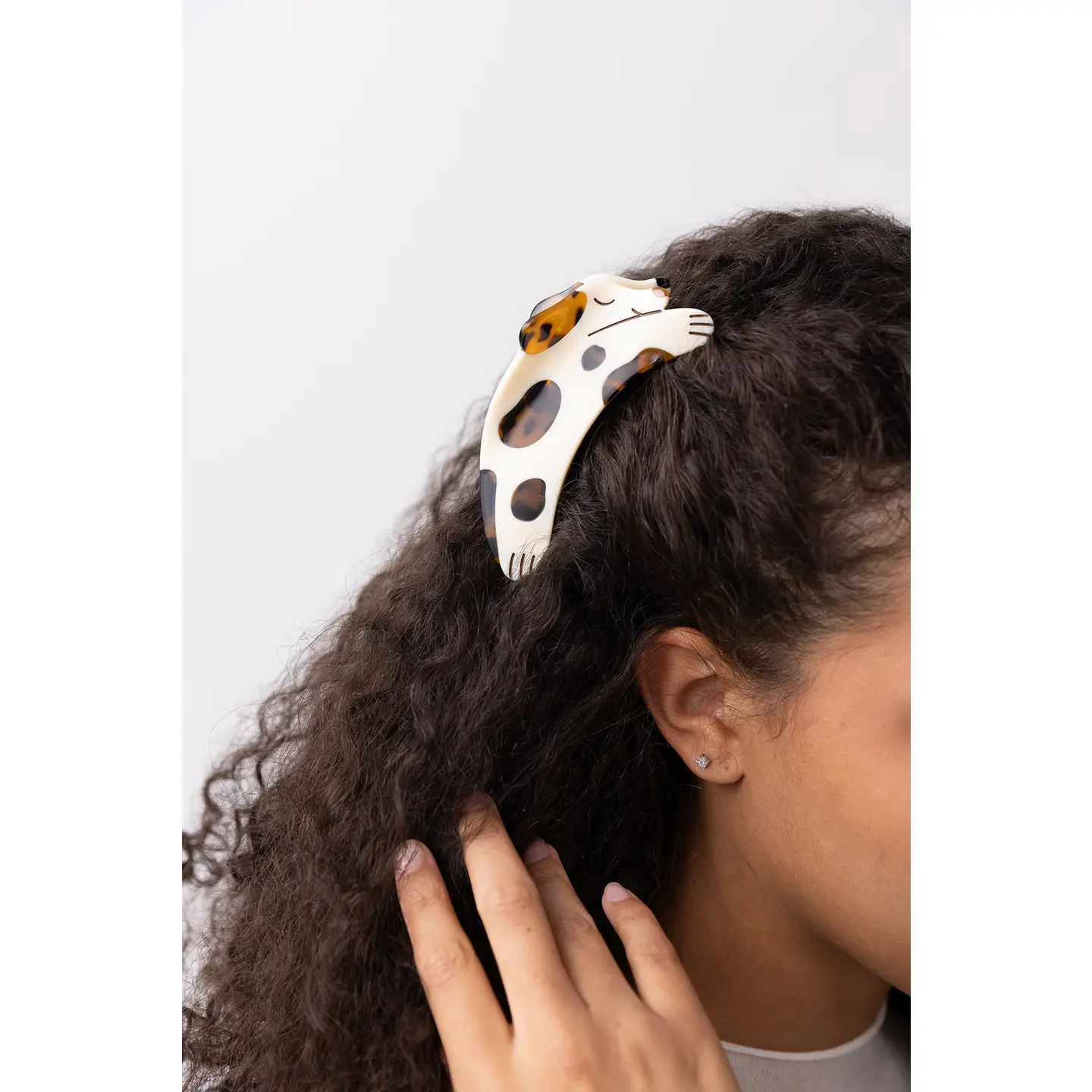 Cream and Tortoise Puppy Dog Hair Claw - Image 2
