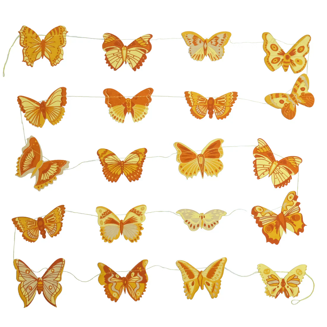 British Butterfly Sewn Garland - Image 2