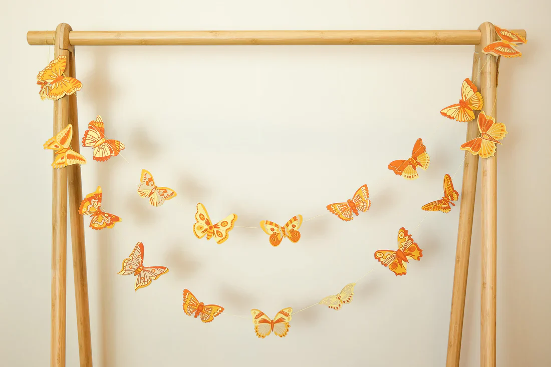 British Butterfly Sewn Garland - Image 3