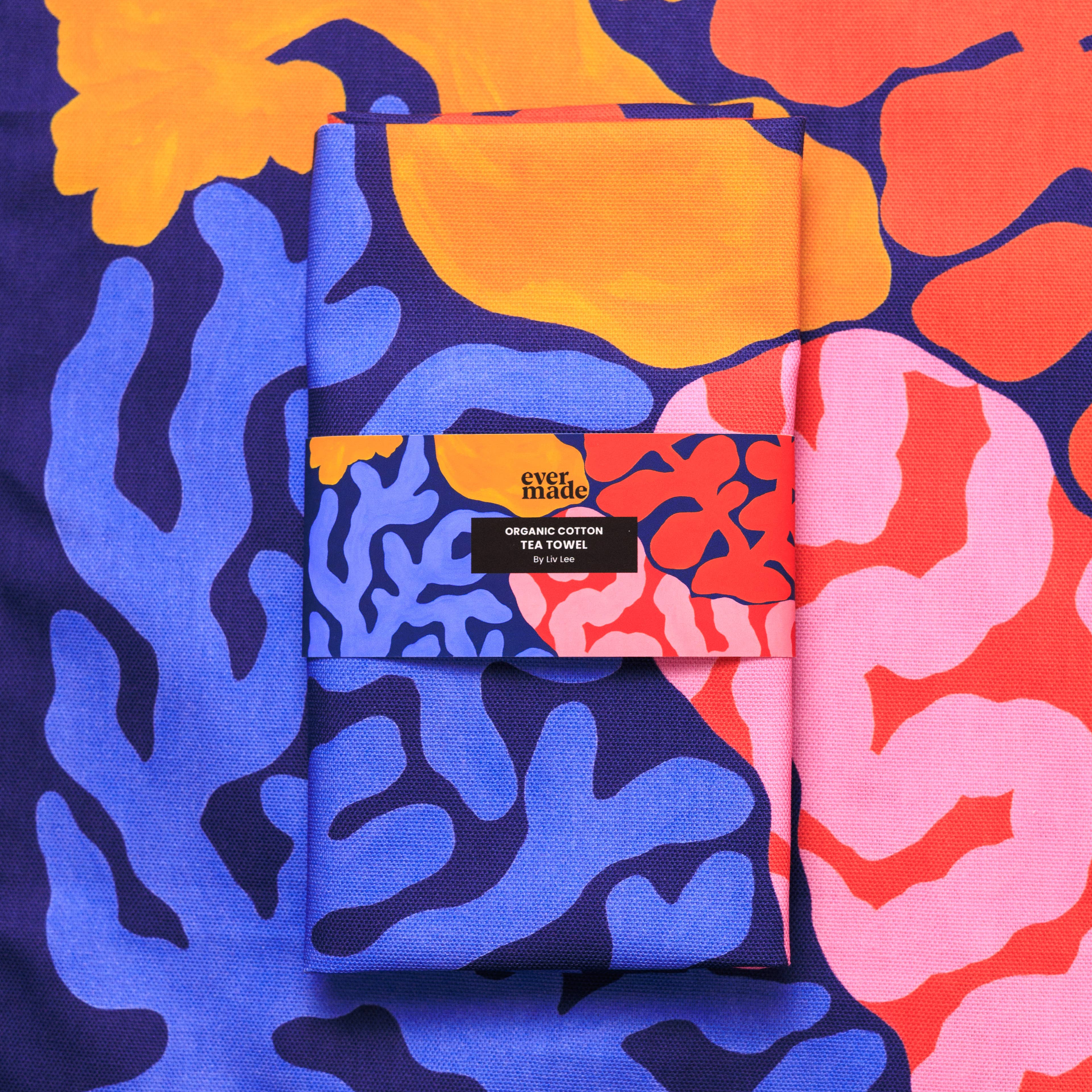Coral Tea Towel - Image 2
