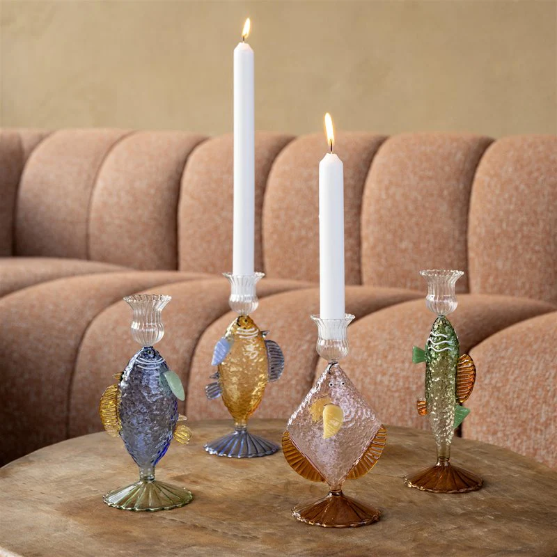 Glass Fish Candle Holder - Pink - Image 4