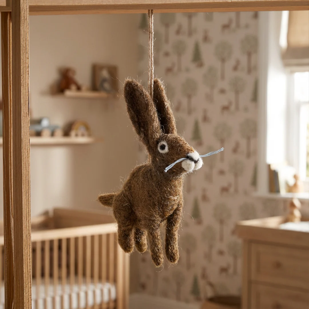 Herbert the Hare Felt Decoration - Image 4