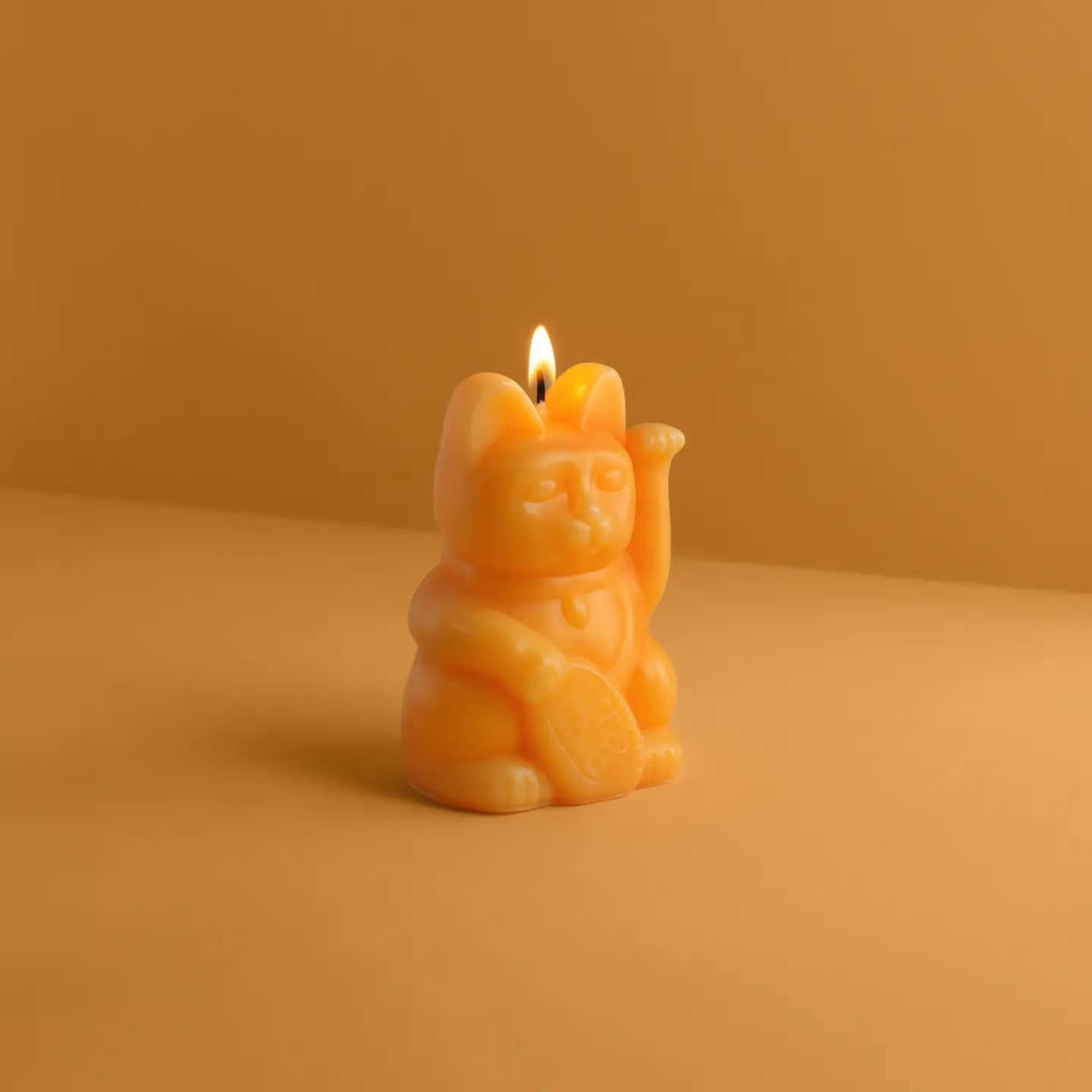 Lucky Cat Candle - Peach - Image 3
