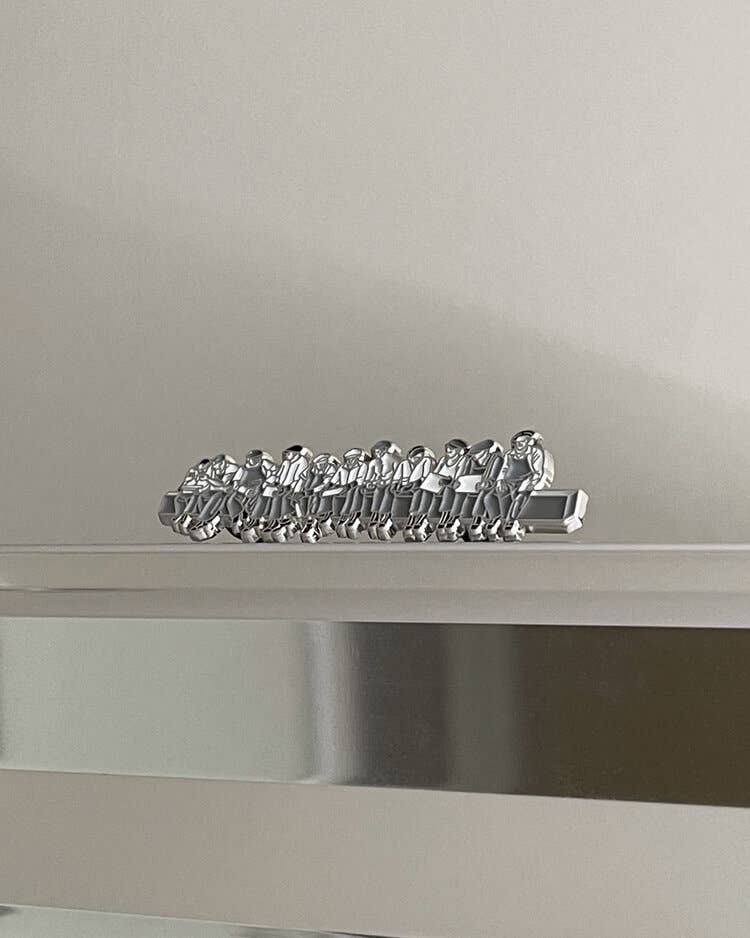 Lunch atop a Skyscraper • Enamel Pin - Image 3