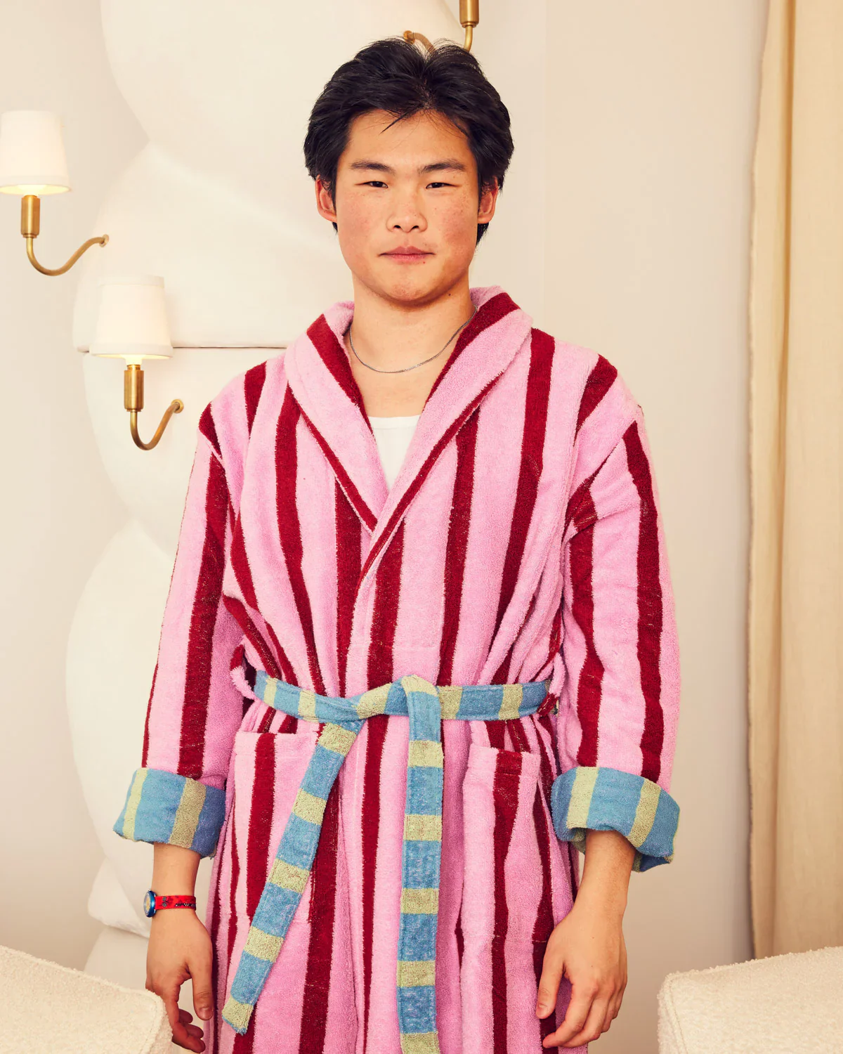 Magnolia Stripe Bathrobe - Image 3
