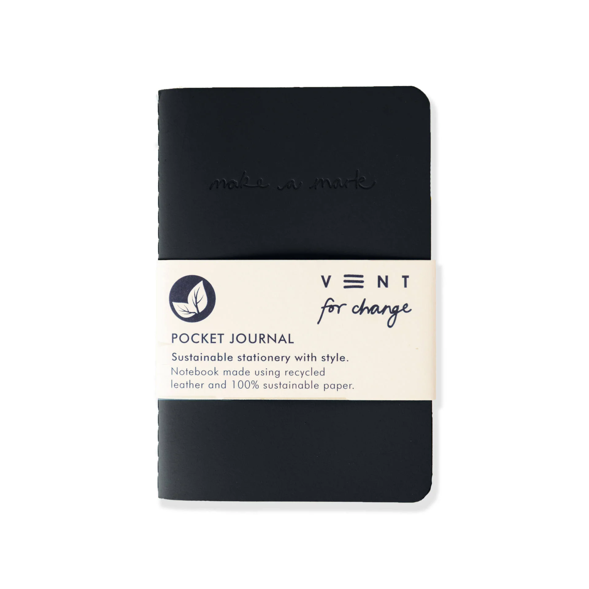 Make A Mark Recycled Leather Pocket Journal - Image 2