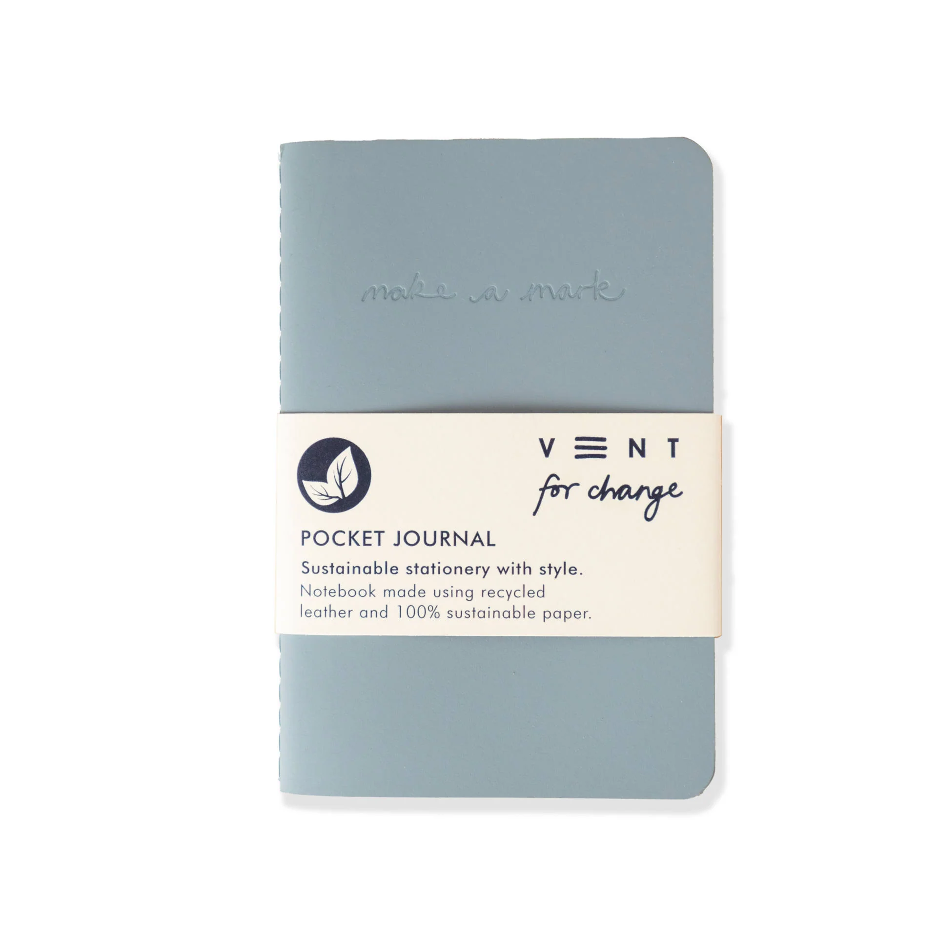 Make A Mark Recycled Leather Pocket Journal - Image 3
