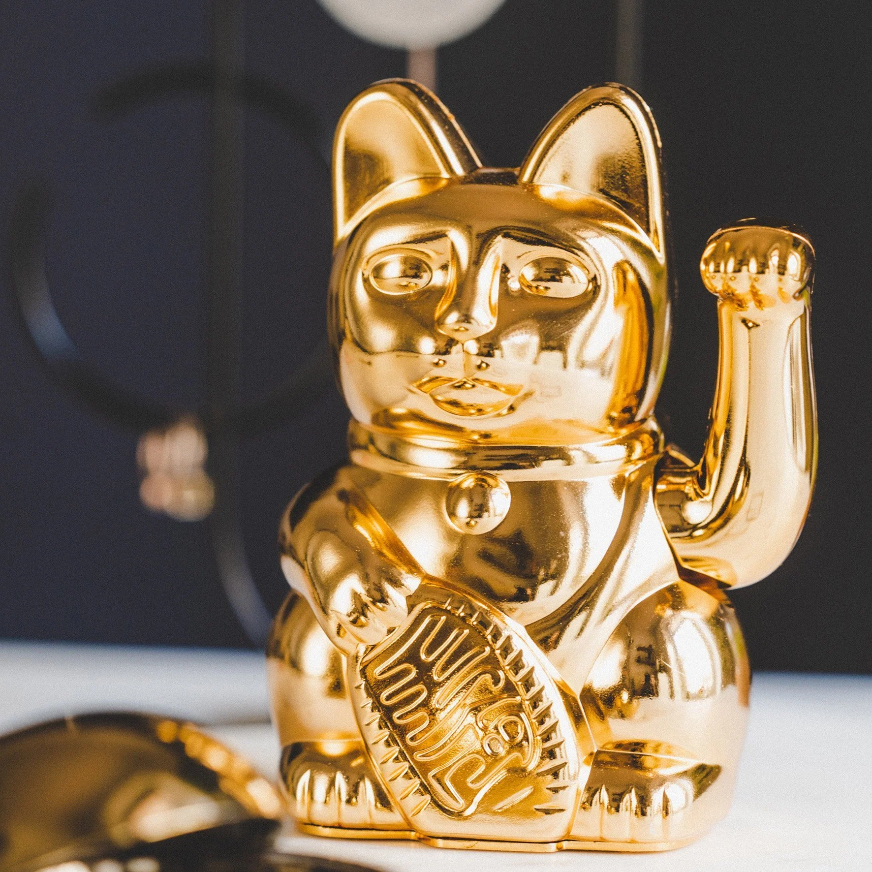 Glossy Gold Lucky Cat - Image 4
