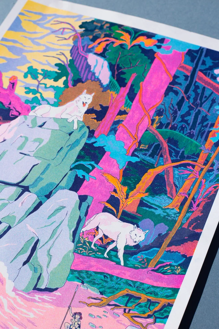 Princess Mononoke -  Simon Roussin A3 Print - Image 3