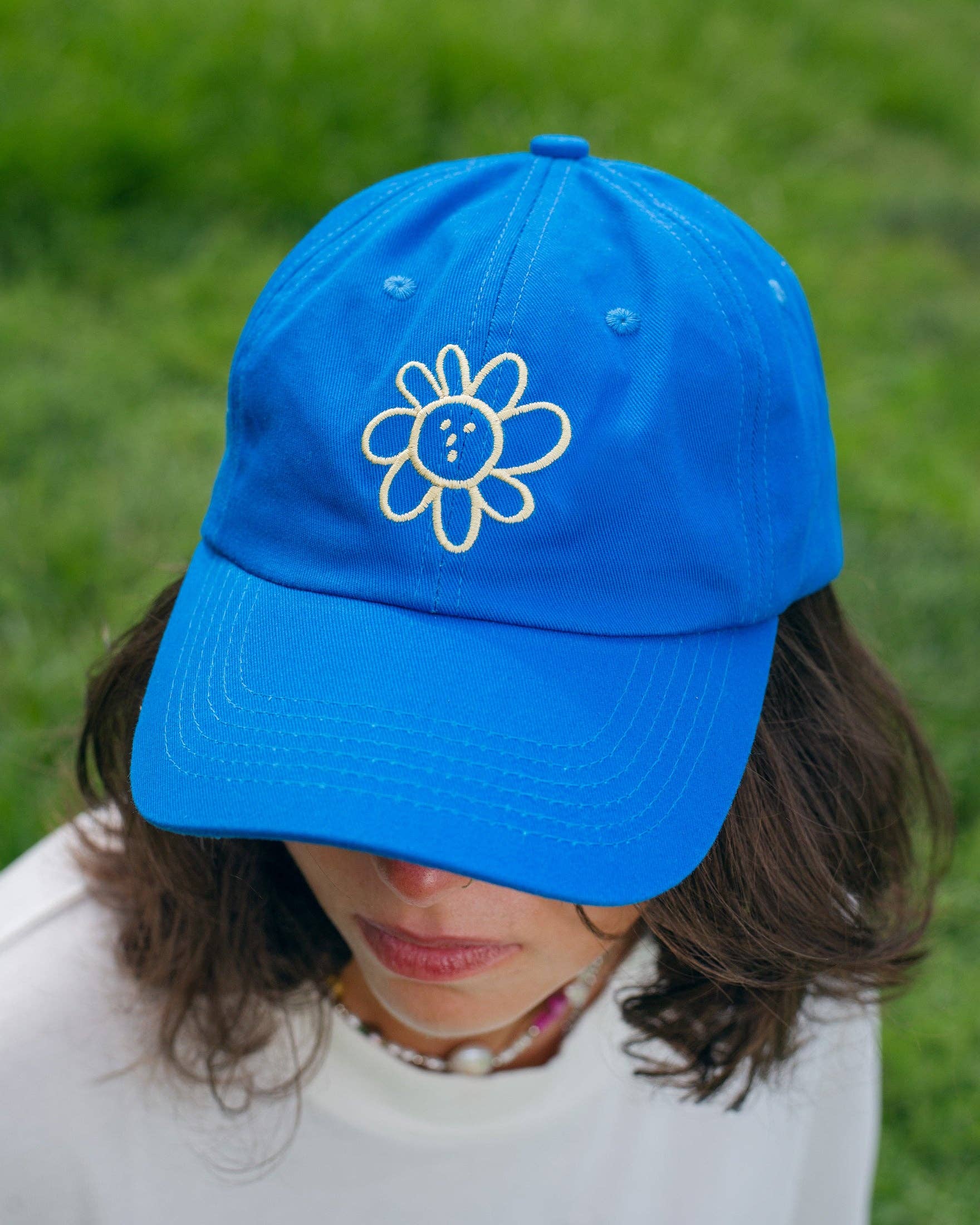 Silly Flower Cap: Cobalt Blue - Image 2