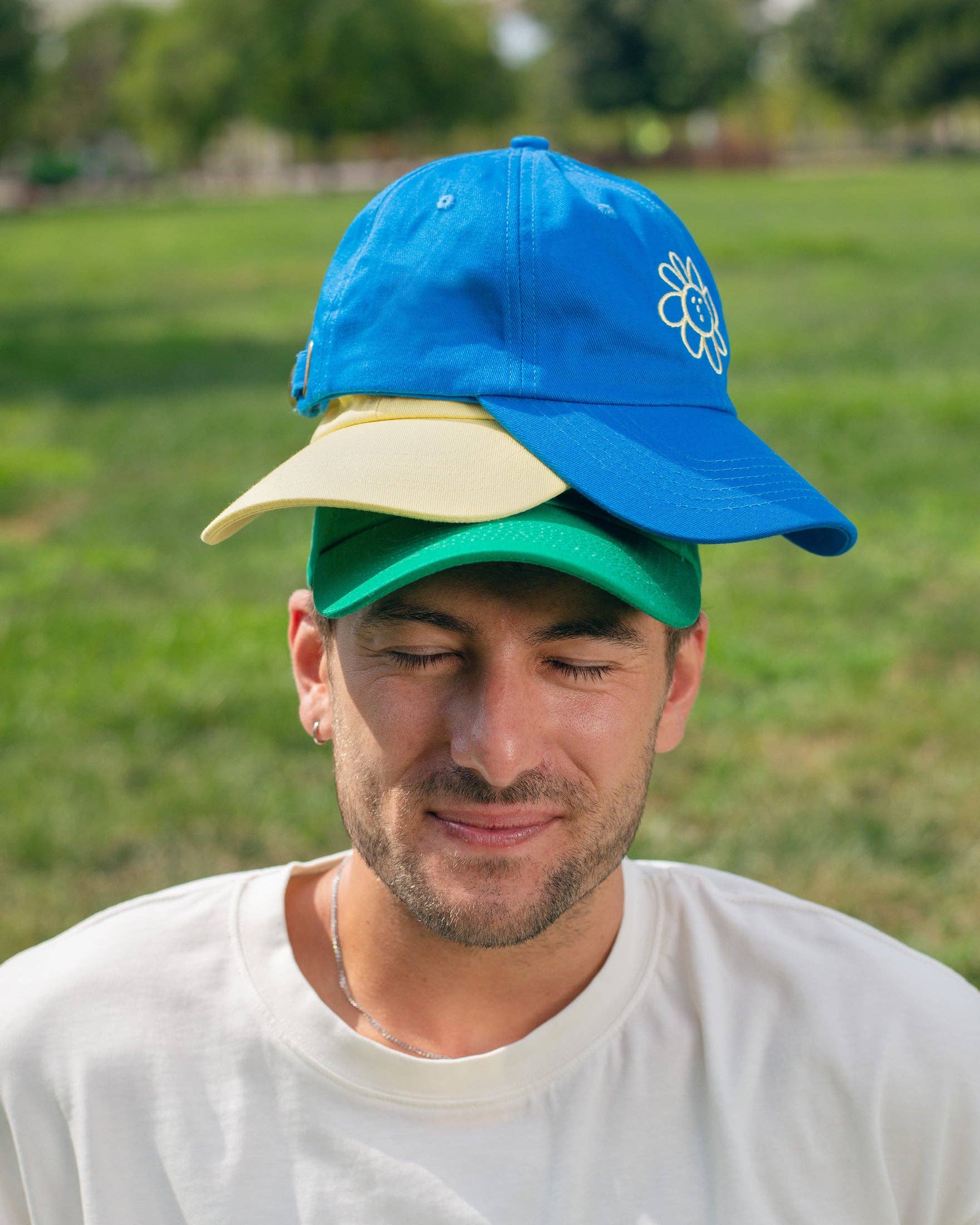 Silly Flower Cap: Cobalt Blue - Image 4