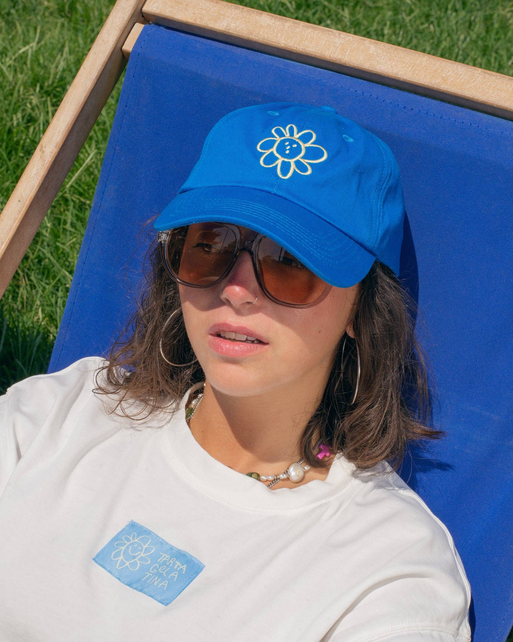 Silly Flower Cap: Cobalt Blue - Image 5