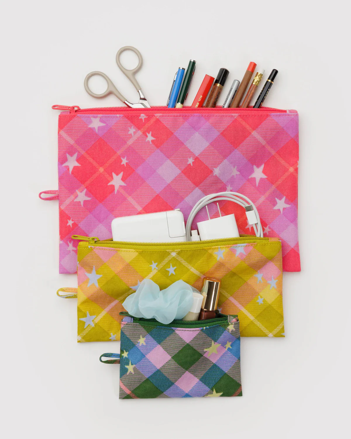Star Plaid Flat Pouch - Image 2