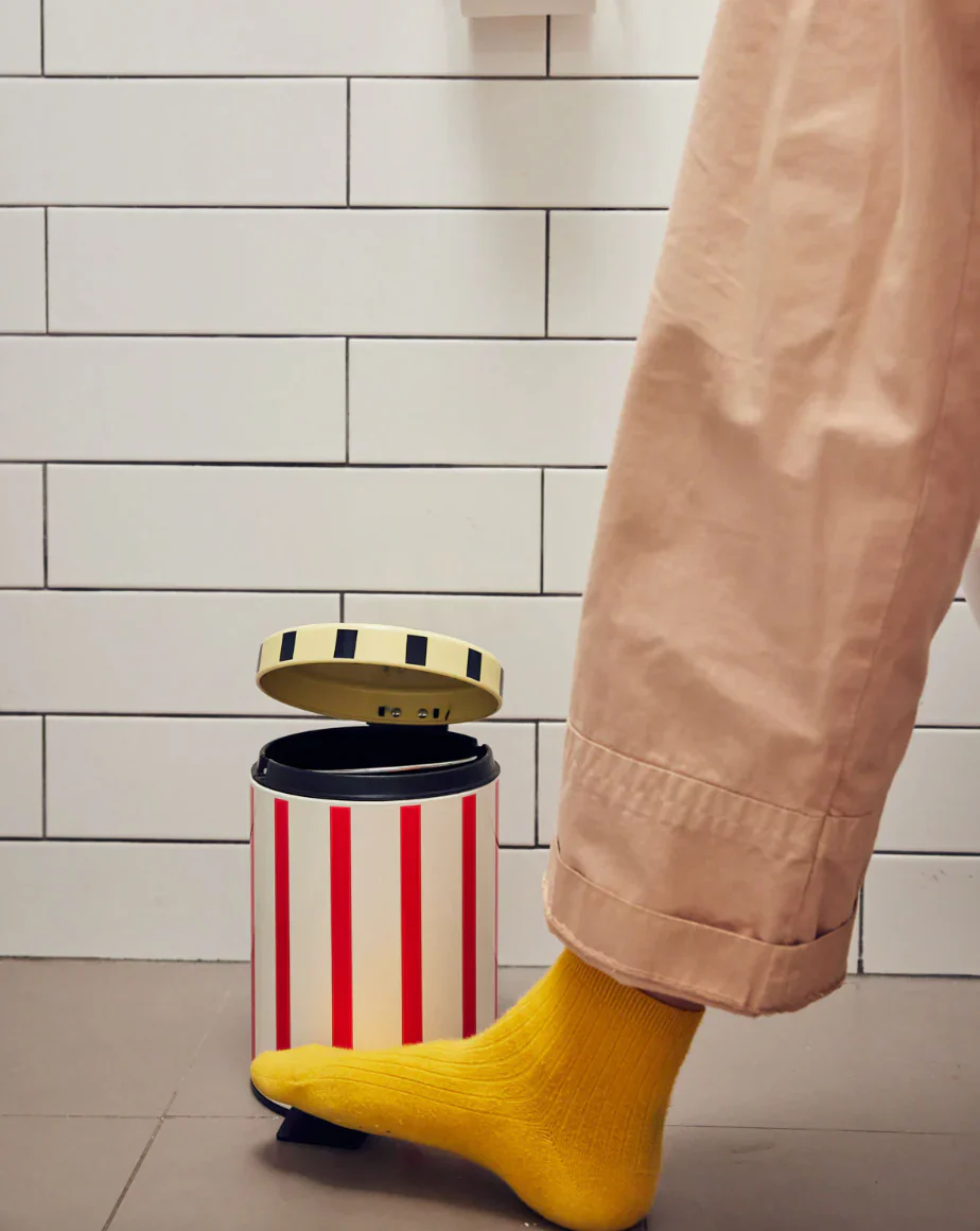 Stucco Stripe Pedal Bin - Image 2