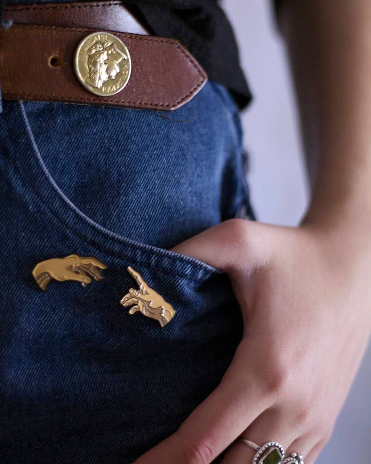 The Creation of Adam (Set of 2) • Enamel Pins - Image 3