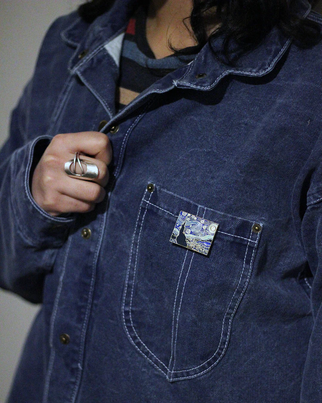 The Starry Night • Enamel Pin - Image 2