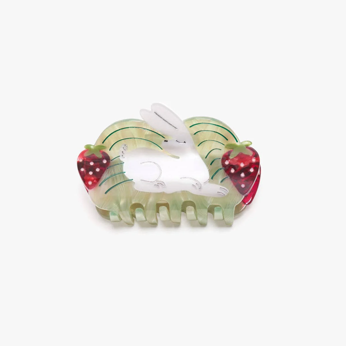 White Rabbit Hair Claw - Image 2