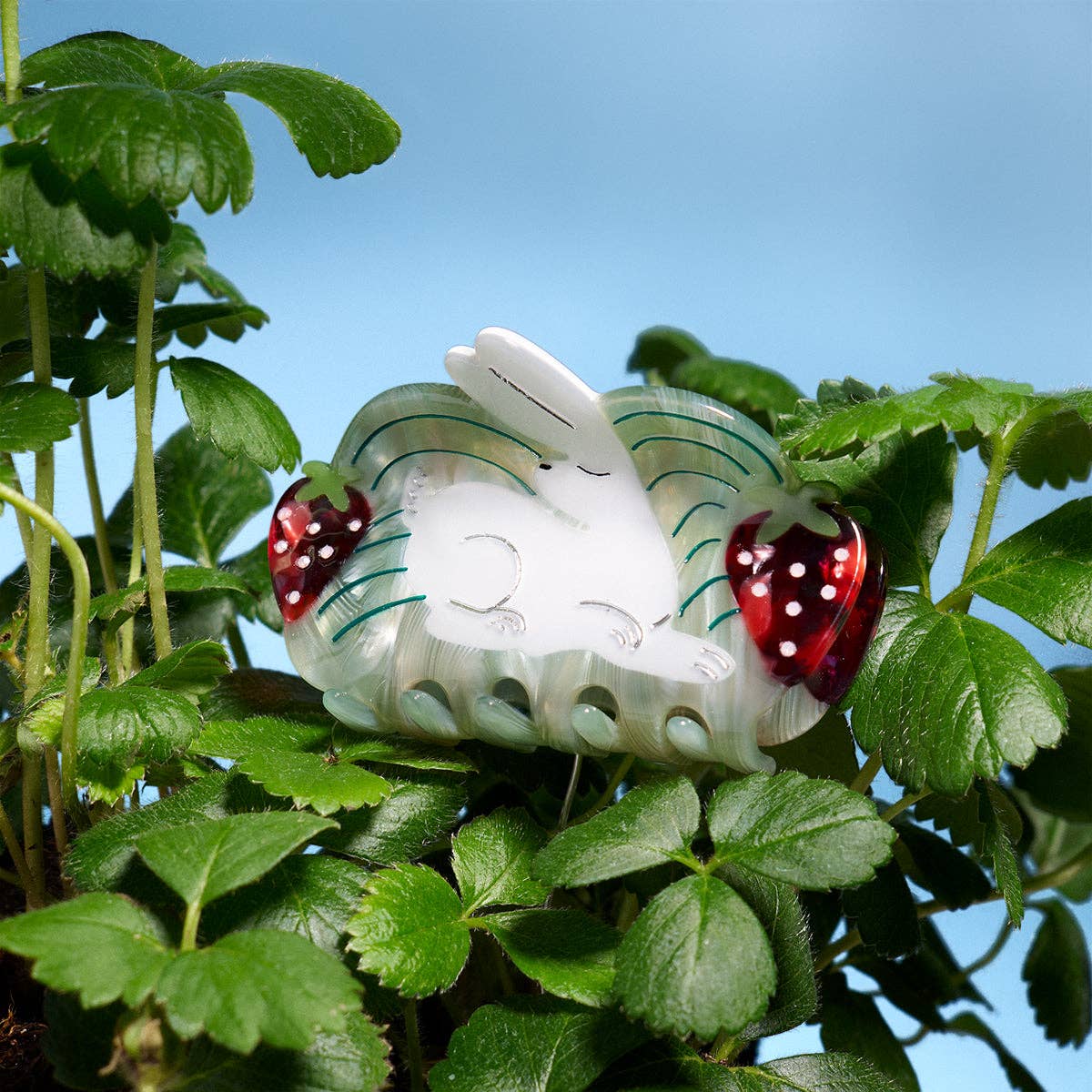 White Rabbit Hair Claw - Image 3