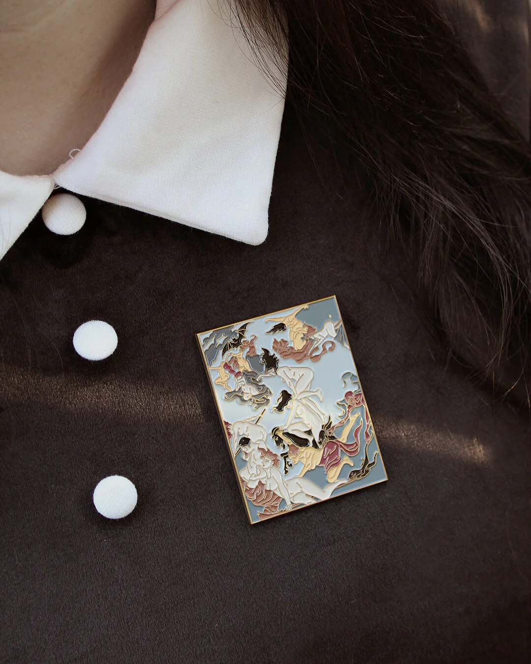 Witches Going to Their Sabbath • Enamel Pin - Image 2